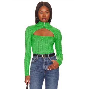 Superdown Green Sweater XS